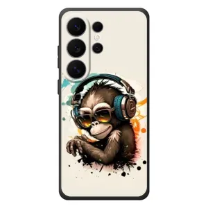 Чехол с Обезьянами Samsung Galaxy S26 Ultra - (AlphaPrint) (Макака в наушниках)