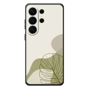 Силконовий чохол з принтом в квітах на Samsung Galaxy S26 Ultra (Зелена монстера дизайн)