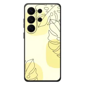 Силконовий чохол з принтом в квітах на Samsung Galaxy S26 Ultra (Жовта монстера арт)