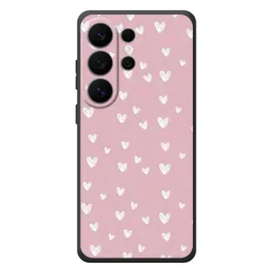 Чохол з розовим принтом для Samsung Galaxy S26 Ultra (Сердечки на рожевому)