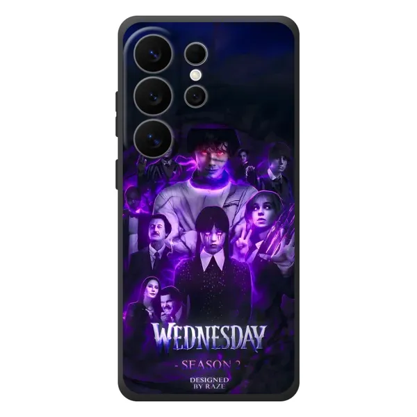 Чехол с принтом «Фиолетовая магия Уэнздей» для Samsung Galaxy S26 Ultra Чехол с принтом «Фиолетовая магия Уэнздей» для Samsung Galaxy S26 Ultra