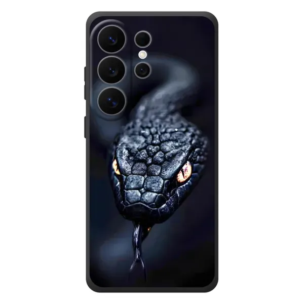 Чехол с принтом «Черная змея» для Samsung Galaxy S26 Ultra