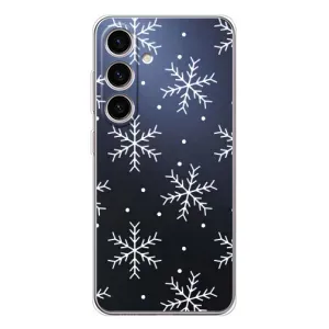 Зимні Чохли для Гелексі С26 - прозорий фон (Білі сніжинки)