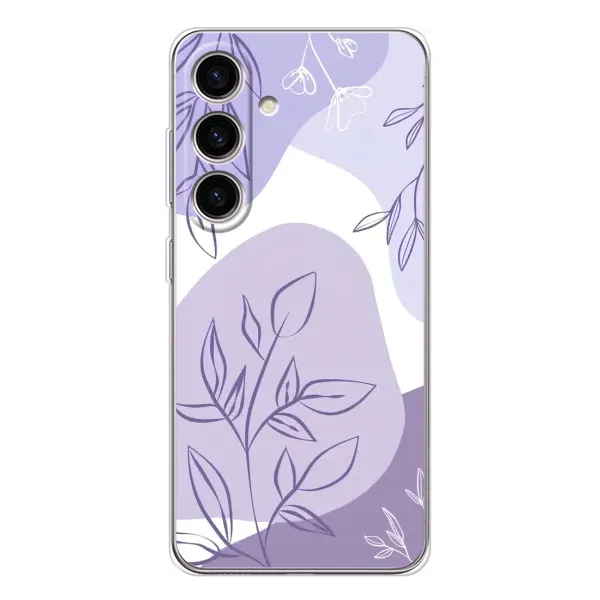 Чохол з принтом «Фіолетове листя абстракція» для Samsung Galaxy S26