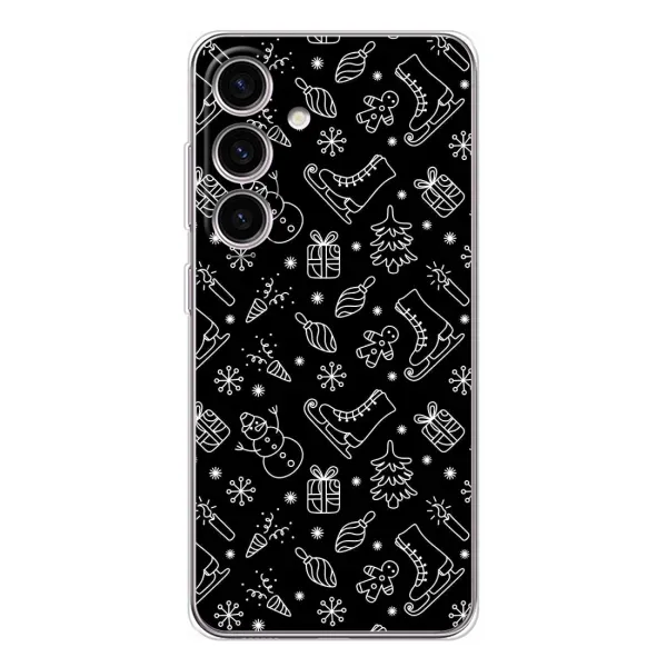 Чехол с принтом «Новогодний фон» для Samsung Galaxy S26