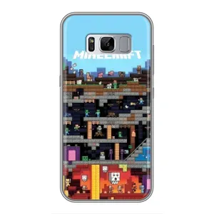 Чохол Майнкрафт на Samsung Galaxy S8 Plus, G955 (AlphaPrint) Minecraft (фон Minecraft)