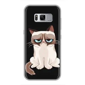 Чехол с принтом для Samsung Galaxy S8 Plus, G955 (AlphaPrint) Модные коты (Грустный кот)