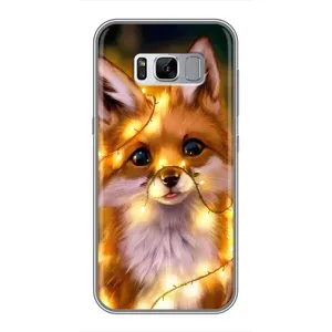 Чехлы с картинкой Лисички для Samsung Galaxy S8 Plus, G955 (VPrint) (Лисичка в гирляндах)