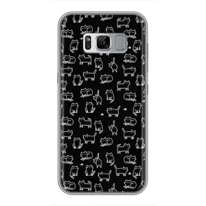 Чехол с принтом для Samsung Galaxy S8 Plus, G955 (AlphaPrint) Модные коты (Меленькие котики)