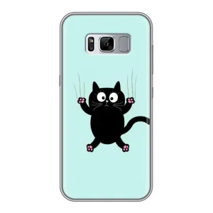 Чехол с принтом для Samsung Galaxy S8 Plus, G955 (AlphaPrint) Модные коты (Падающий кот)