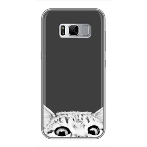 Чехол на Самсунг Галакси С8 Плюс G955 с Котами (VPrint) (Выглядывает кот)