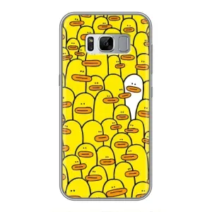 Чехол с принтом для Самсунг Гелекси С8, Ж950 - (Прикольные) (AlphaPrint) (Белая уточка)