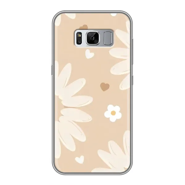 Чехол с принтом «Бежевые цветы» для Samsung Galaxy S8 (G950)