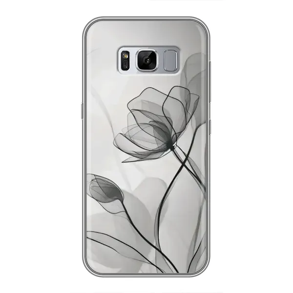 Чехол с принтом «Черные цветы» для Samsung Galaxy S8 (G950)