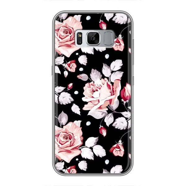Чехол с принтом «Цветочки на черном» для Samsung Galaxy S8 (G950)