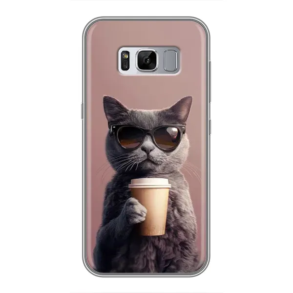 Чехол с принтом «Кот с кофе» для Samsung Galaxy S8 (G950) Чехол с принтом «Кот с кофе» для Samsung Galaxy S8 (G950)