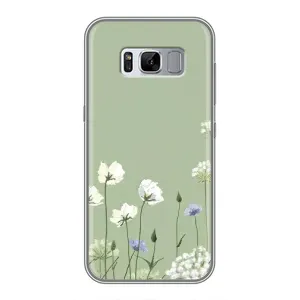 Чохол з квітковим принтом на Samsung Galaxy S8, G950 (Квіти на зеленому)