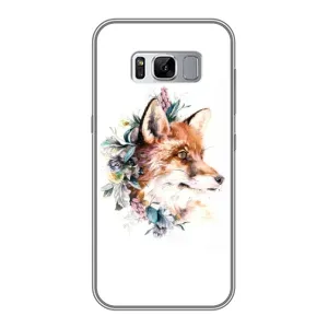 Чехлы с картинкой Лисички для Samsung Galaxy S8, G950 (VPrint) (Лисичка в цветочках)