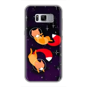 Чехлы с картинкой Лисички для Samsung Galaxy S8, G950 (VPrint) (Лисички космонавты)
