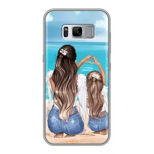 Чехол с печатью для Samsung Galaxy S8, G950 - (Мама с ребенком) (AlphaPrint) (Мама с доченькой)