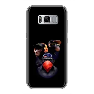 Чехол с Обезьянами Samsung Galaxy S8, G950 - (AlphaPrint) (Три обезьяны)