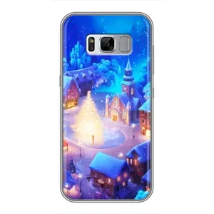 Рождественские Чехлы для Samsung Galaxy S8, G950 (VPrint) (Рождественский город)