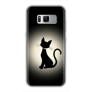 Чехол с принтом для Samsung Galaxy S8, G950 (AlphaPrint) Модные коты (Силуэт котика)