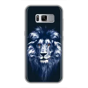 Чехол со Львом для Samsung Galaxy S8, G950 (VPrint) (Синий Лев)