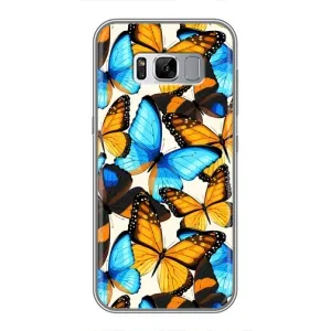Чехол с принтом для Самсунг Гелекси С8, Ж950 - (Прикольные) (AlphaPrint) (Яркие бабочки)