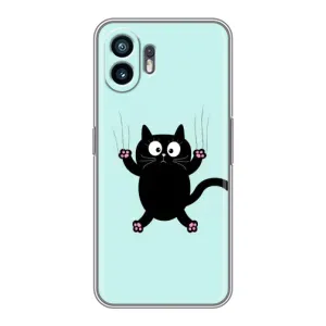 Чехол с принтом для Samsung Galaxy XCover7 Pro (AlphaPrint) Модные коты (Падающий кот)