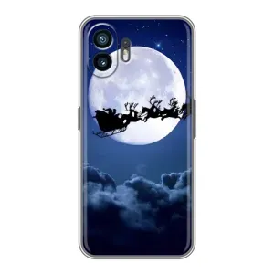 Новогодние Чехлы для Самсунг Галакси ИксКовер7 Про (VPrint) (Санта - луна)