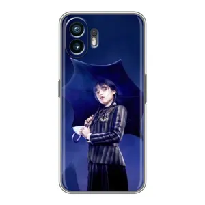 Чехлы Венсдей на Samsung Galaxy XCover7 Pro Уэнсдей (AlphaPrint) (Уэнздей с зонтом)