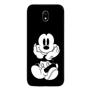 Эксклюзивный чехол для Samsung Galaxy J5 2017, (J530F европейская версия) (AlphaPrint - Мультяшные) (Микки на черном)
