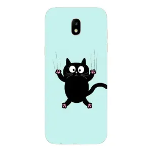 Чехол с принтом для Samsung Galaxy J5 2017, (J530F европейская версия) (AlphaPrint) Модные коты (Падающий кот)