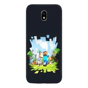 Чехол Майнкрафт на Samsung Galaxy J5 2017, (J530F европейская версия) (AlphaPrint) Minecraft (персонажи Minecraft)