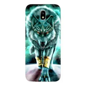 Защитные чехлы для Самсунг J5 2017, J5 европейская версия (AlphaPrint) (ХИТ продаж) ВОЛК (Яркий волк)