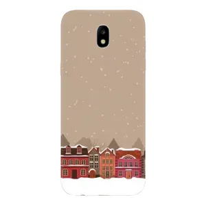 Новогодние, Праздничные Чехлы для Samsung Galaxy J5 2017, (J530F европейская версия) - 2024 год (Зимний город)
