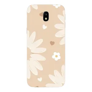 Чохол з принтом «Бежеві квіти» для Samsung Galaxy J7 2017 (J730F EU)