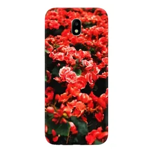Чохли з квітами для Samsung Galaxy J7 2017 (J730F европейская версия) (VPrint) (Квіти червоні)