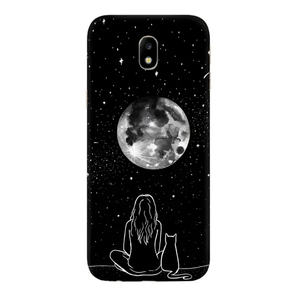 Чехол с принтом «Девушка с котом» для Samsung Galaxy J7 2017 (J730F EU)