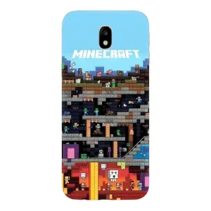 Чохол Майнкрафт на Samsung Galaxy J7 2017 (J730F европейская версия) (AlphaPrint) Minecraft (фон Minecraft)