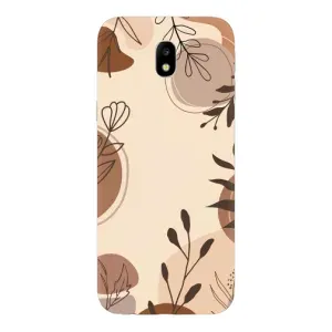 Чохол з принтом «Коричневі квіти» для Samsung Galaxy J7 2017 (J730F EU)