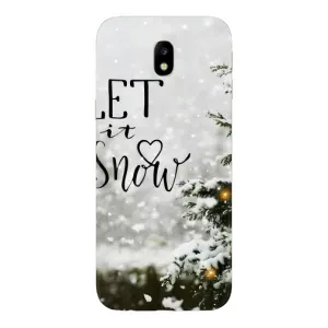 Новорічні, Святкові Чохли для Samsung Galaxy J7 2017 (J730F европейская версия) - 2024 год (Let it snow)