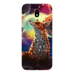 Чехлы с картинкой Лисички для Samsung Galaxy J7 2017 (J730F европейская версия) (VPrint) (Лисица в космосе)