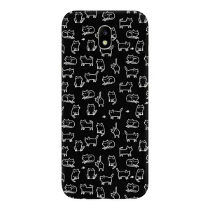Чохол з принтом для Samsung Galaxy J7 2017 (J730F европейская версия) (AlphaPrint) Модні коти (Маленькі котики)
