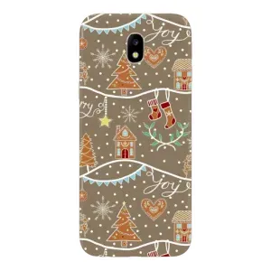 Новорічні, Святкові Чохли для Samsung Galaxy J7 2017 (J730F европейская версия) - 2024 год (Новорічні пряники)
