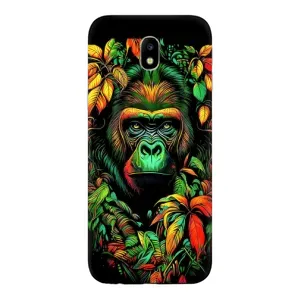 Чохол з Мавпами Samsung Galaxy J7 2017 (J730F европейская версия) - (AlphaPrint) (Мавпа в квітах)