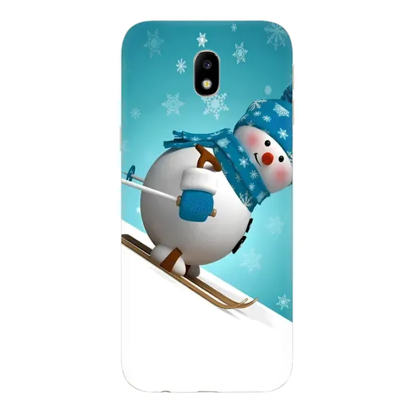 Чехол с принтом «Снеговик на лыжах» для Samsung Galaxy J7 2017 (J730F EU)