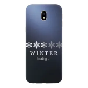 Зимні Чохли для Самсунг J7 2017, J7 европейська версія - прозорий фон (Winter loading)