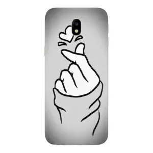 Чохол з принтом для Samsung Galaxy J7 2017 (J730F европейская версия) (AlphaPrint - Знак сердечка) (Значок Love)